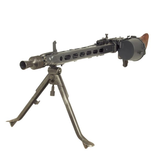 Original German WWII MG 42 Display Machine Gun by Gustloff-Werke with Belt Drum & Bipod - made in 1944 - Image 4