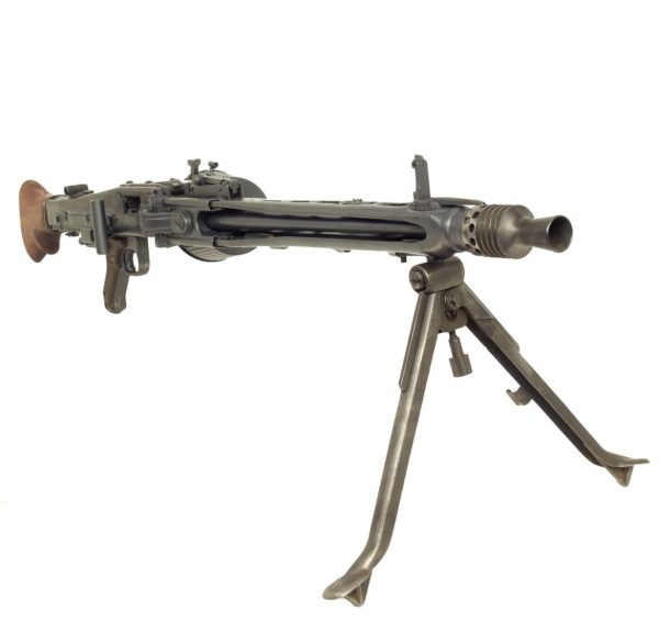 Original German WWII MG 42 Display Machine Gun by Gustloff-Werke with Belt Drum & Bipod - made in 1944 - Image 3