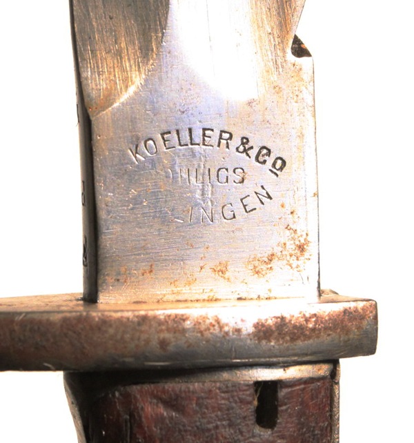 German 1898/05 Sawback bayonet double maker marked - Image 4