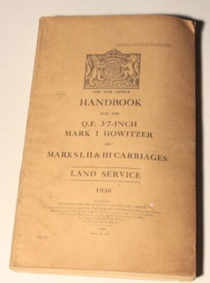 Handbook for 3.7 inch Howitzer 1930