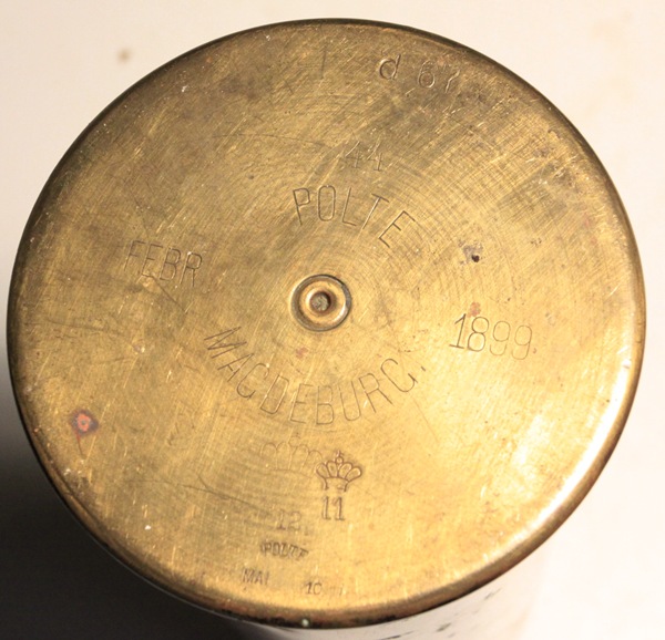 German 7.7cm brass case 1899 dated - Image 2