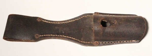 German WWII 98k leather bayonet frog marked