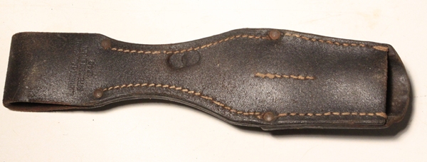 German WWII 98k leather bayonet frog marked - Image 2