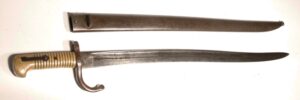Belgian Yataghan brass handle bayonet