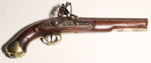 British flintlock military pistol