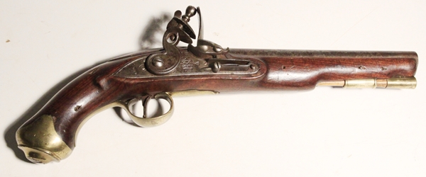British flintlock military pistol