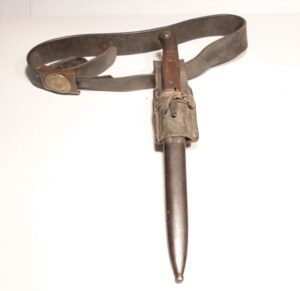 German WWI belt with bayonet