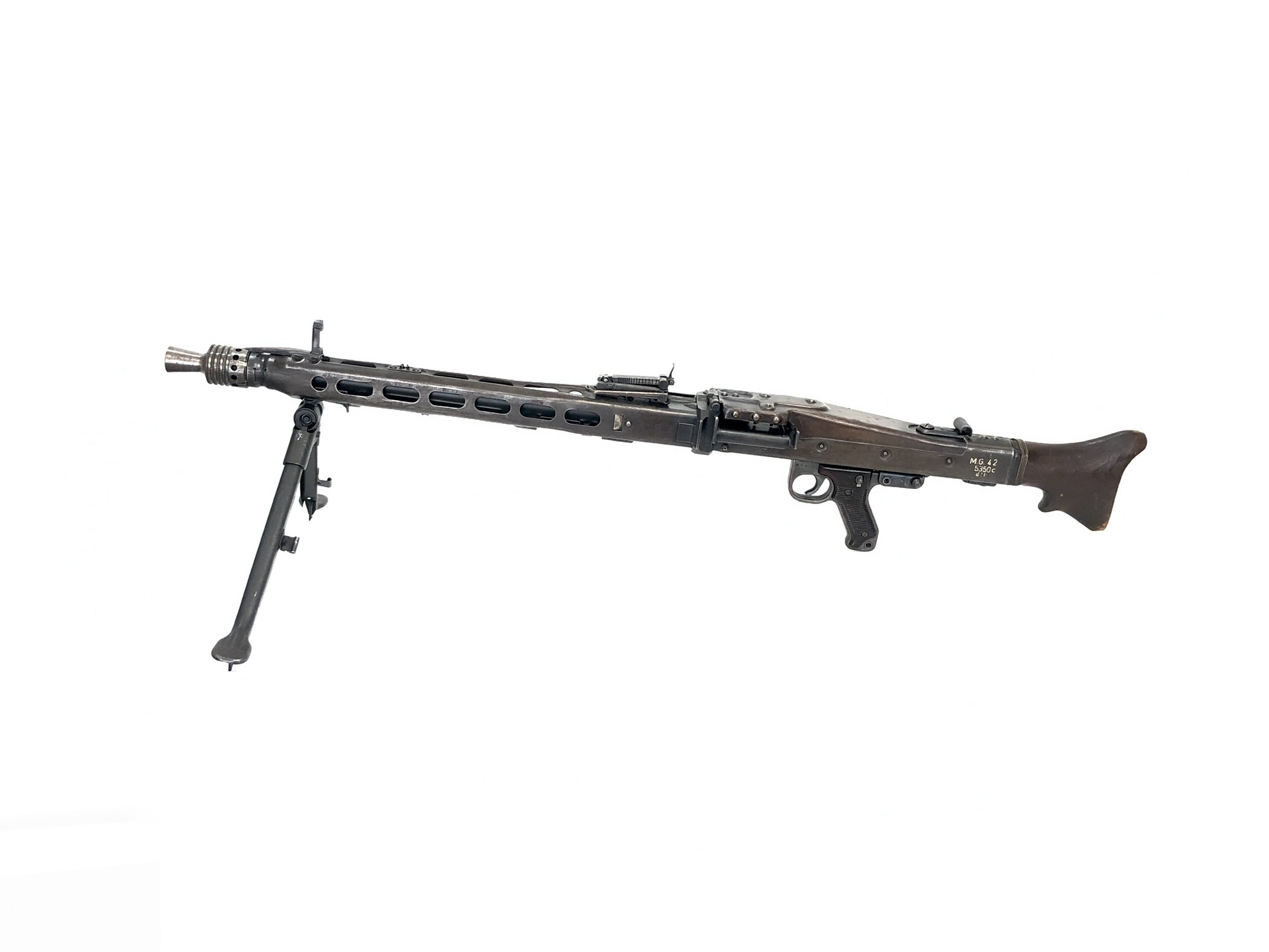 Original German MG 42 7.92x57mm Mauser Transferable General Purpose Belt-fed Machine Gun, C&R Eligible - Image 4