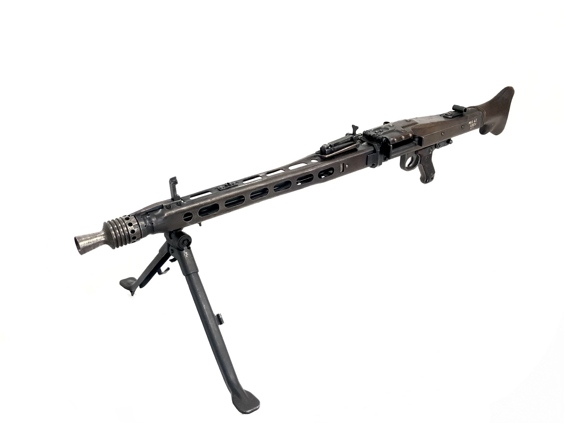 Original German MG 42 7.92x57mm Mauser Transferable General Purpose Belt-fed Machine Gun, C&R Eligible - Image 5