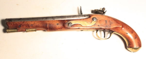 British 1813 Indian Contract Flintlock pistol - Image 6