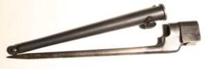 Lee Enfield No. 4 Mk II bayonet LB marked, steel scabbard