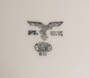 German Luftwaffe plate with utensils