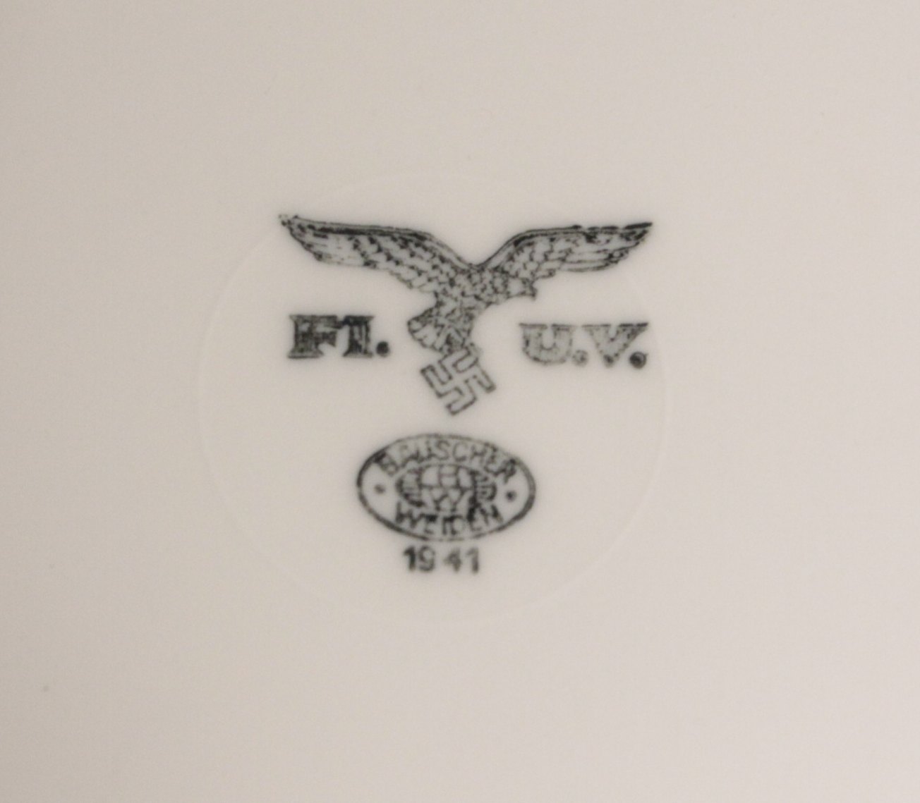 German Luftwaffe plate with utensils