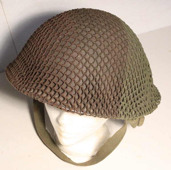 British Mk 4 “Turtle Shell” helmet with net - Image 2