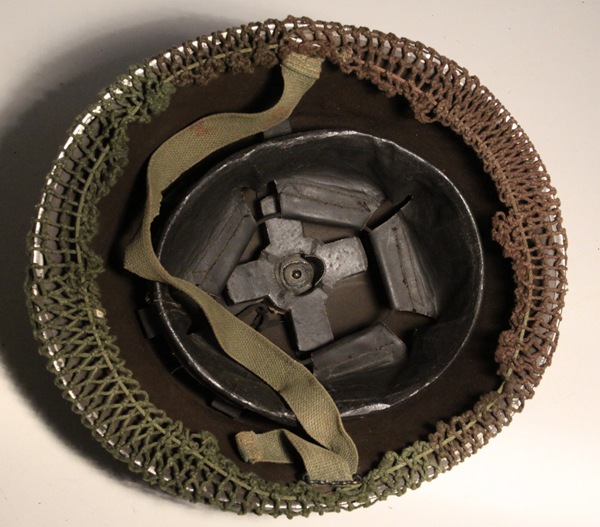 British Mk 4 “Turtle Shell” helmet with net - Image 3