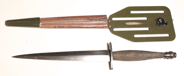 OSS Fighting Knife with Pancake Flipper scabbard