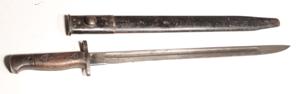 P1907 bayonet with Siamese steel scabbard