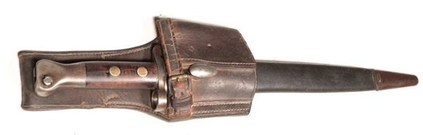 Pattern 1888 bayonet with Oliver pattern leather frog